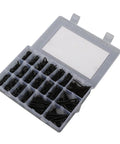 Woodworking Screw Kit With 485 Piece Assortment In Sizes 6 8 10 And Round Head Truss Head Flat Head For All DIY Projects Heavy Duty Fasteners For Quick Fixes And Pro Grade Woodwork, black screws in plastic organizer