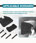 Dodge Ram Sun Visor Repair Kit Heavy Duty Clips Replacement For 2019 2020 2021 2022 2023 1500 Trucks Black 1 Set