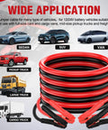 Heavy Duty 1 Gauge Car Battery Jumper Cables 25 Ft 900 Amp Auto Jump Starter Lead Built Like A Tank for sedans, SUVs, and vans.