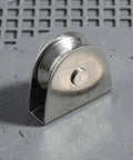 Heavy Duty V Groove Pulley Wheel 304 Stainless Steel Flagpole Riser Kit, 5.0x4.5x1.6cm, used for smooth flag operations.