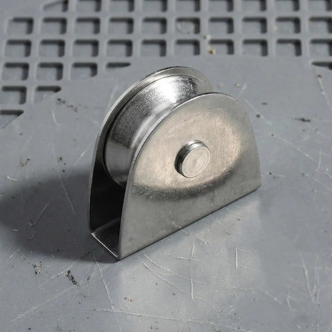 Heavy Duty V Groove Pulley Wheel 304 Stainless Steel Flagpole Riser Kit, 5.0x4.5x1.6cm, used for smooth flag operations.