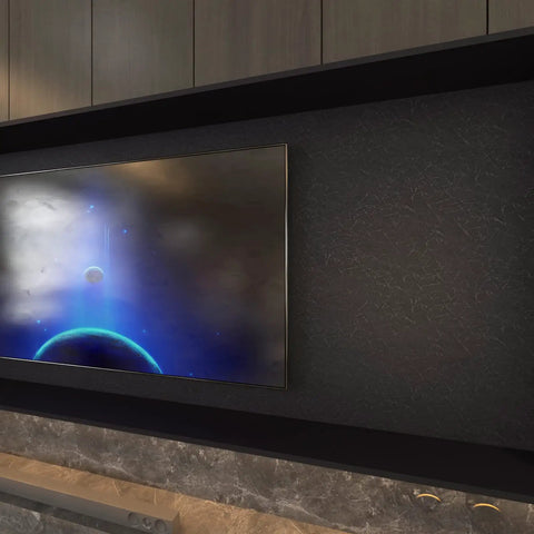Silk Textured Black Peel And Stick Wallpaper Roll 118 Inches Long 15.7 Inches Wide Self Adhesive Removable Waterproof behind TV