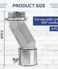 Six Pack Three Quarter Inch EMT Offset Connectors UL Listed Galvanized Steel Conduit Fittings with set screws and locknuts