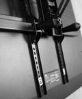 Vertical Vesa Extender Bracket And Adapter Plate For Low Profile Televisions Compatible With Ceiling Mounts, close-up view of mounting brackets.