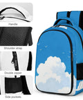 Free As A Bird Printed Unisex Backpack With Large Capacity For Daily Use Durable Polyester Breathable Lightweight Design with zippers and straps