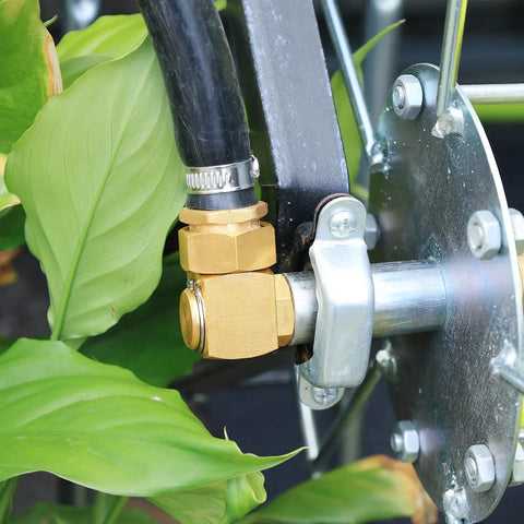 Garden Hose Reel Swivel Elbow Connector Replacement Part With Brass Construction Includes Washers Sealing Rings And Tape For Easy Install Durable Leak Free Hose Reel Accessory on hose reel connection