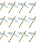 12 toggle bolts from the 20 Pieces M3 Toggle Bolts And Wing Nuts Kit For Drywall Hanging Heavy Duty Wall Anchors And Screws Zinc Plated Carbon Steel