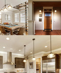 Vintage Edison Style A19 LED Bulbs 100W Equivalent 1600 Lumens 3000K Soft White in modern home settings and entryway