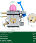 Front view of carburetor replacement for 128LD 128CD 128L 124C 124L 128C 128LDX string trimmers replaces Zama C1Q W38 easy install