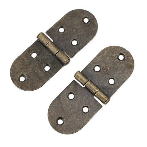180 Degree Folding Flush Hinge Heavy Duty Iron With Vintage Bronze Finish For Furniture And Sewing Machine Tables Flip Top Hinge