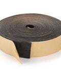 Straight Up Heavy Duty Neoprene Weather Stripping Foam Seal Tape 99 Feet 2 Inch Wide X 1/8 Inch Thick Self Adhesive Insulation roll, showing black neoprene material.