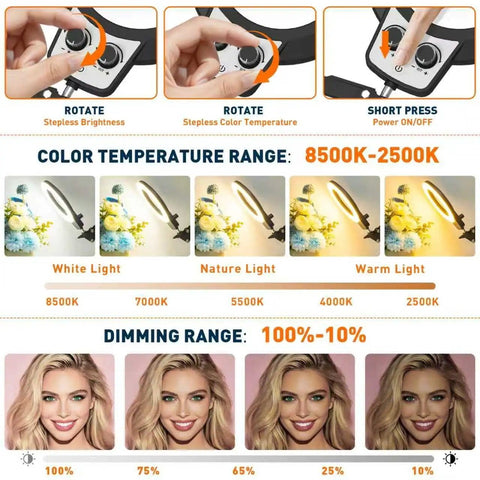 Helping Hands Soldering Station With Silicone Mat features stepless dimming and color temperature adjustment from 8500K to 2500K