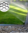 Concrete Paver Mold For Pathways And Patios Easy To Use DIY Garden Path Maker Plastic Pavement Mold Landscape Decoration And Walkways Durable Cement Block Molding Tool shown in a garden setting.