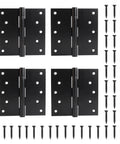 Heavy Duty 5X5 Inch Door Hinges Square Corner Design Rated For 220 Pounds With Screws for solid wood doors and heavy gates.