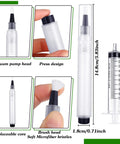 Five Pack Touch Up Paint Pens For Walls Fillable And Refillable Reusable Wall Repair Tools syringe and brush details