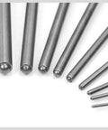 9-Piece Roll Pin Punch Set For Fast Pin Removal With Durable Chrome Vanadium Steel, Built For Automotive and Craft Repair, Knurled Grip