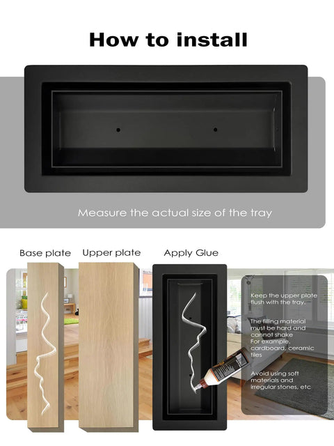 Hardcore Heavy Duty 4X10 Steel Floor Register installation guide showing base and upper plates with glue application.