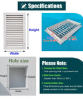 Specifications of Solid Louvered Vent Access Panel Aluminum Recessed Magnetic Hatch For Drywall Attic Walls With Heavy Duty Inspection Door.