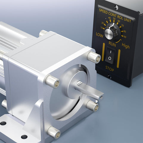 6W 110V AC Gear Motor With 1 To 9 Gear Reduction, Adjustable Speed From Zero To Full, 150 RPM, includes speed controller
