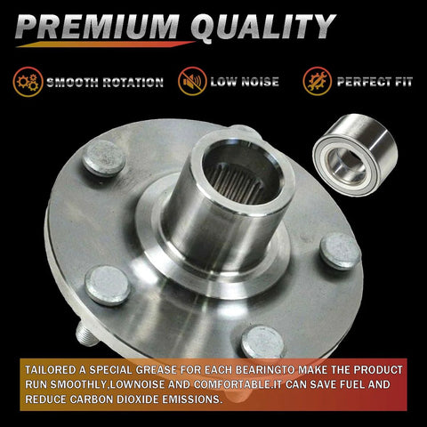 Front Wheel Bearing Hub Assembly 5 Lug Fit For Lexus ES300h ES330 ES350 RX330 RX350 RX400h Venza Sienna Camry Avalon Highlander Beefed Up Durability Drop In Ready Replacement Kit close-up image.