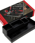Extra Large Tool Box Organizer Tray Set 12 Piece Divider Kit with non-slip trays in 4 sizes for rolling tool chest drawers.