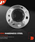 Top view of rear right wheel bearing and hub assembly with ABS and 5 lug for Toyota Camry 2002-2011, steel construction.