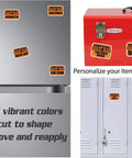 Certified warning magnets on fridge, toolbox, and lockers. Welding Enthusiast Magnetic Pack For Fridge And Locker Colorful Magnetic Labels