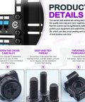 Top Shelf Badass Black Computer Mount Cage Nuts And Screws Assortment Kit With Metal And Plastic Washers for server rack installation