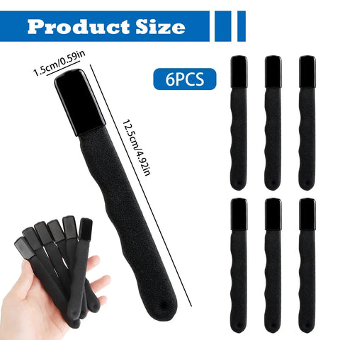 Six Piece Garden Tool Sharpener Set With Carbide Knife Sharpener And All Purpose Sharpening Stone For Garden Tools Knives Machetes And Shears Save Time And Labor displayed with size dimensions and hand holding sharpening tools.