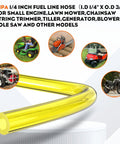 10 Feet Fuel Line Hose For Small Engines One Quarter Inch Inside Diameter To Three Eighths Inch Outside Diameter Includes Ten Hose Clamps