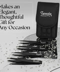 Stainless Steel Precision Tweezer Set With Mirror Case Four Piece Kit Includes Classic, Slanted, And Pointed Tips For Fine Grips