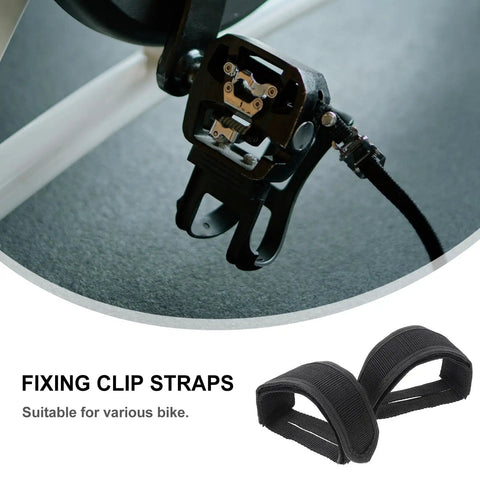 1 Pair Kids Bike Toe Clips And Pedal Straps Set Adjustable Footrests Anti Slip Straps For Safer Rides On Mountain And Indoor Bikes Nylon Black Easy To Install No Tools Required