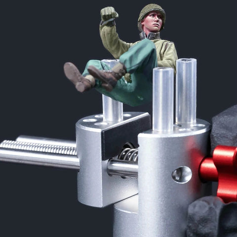 Handheld Fixture Vise Tool For Precise Handheld Modeling And Micro Build Work with CNC Machined 0.002cm Tolerance and Dual Guide Rails