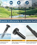 20 Pack Black Swageless Invisible Cable Railing Kit With T316 Stainless Steel Reusable Fittings for outdoor use on 2x2 metal posts