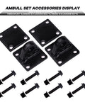 2 Pack D Ring Shackle Mount Bracket With Backer Plate For Truck Tractors ATV UTV And Pickup Black 5 Ton Bolt On Clevis Mount Bumper Shackle Bracket Built Tough Tow Ready showing plates, shackles, and bolts