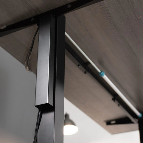 Steel Magnetic 14 Inch Cable Management Channel For Under Desk Legs No Drill Cord Organizer For Home Office Black Finish