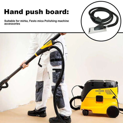 Heavy Duty Hand Planer Hose For Woodworking Dust Collection And Grit Extraction Featuring Hella Flexible Four Meter Vacuum Tube in use