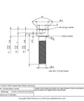 Heavy Duty Grade 2 Titanium M10 X 1.5 X 40Mm Socket Head Cap Screws detailed technical drawing with measurements.