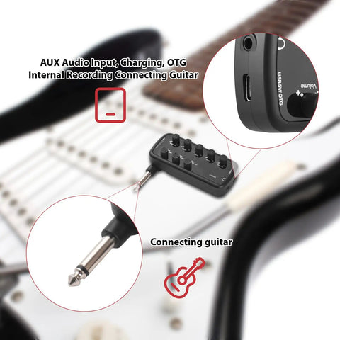 Mini Guitar Amp You Can Take Anywhere Portable Headphone Guitar Amp With Three Built In Speaker Simulations Plug And Play