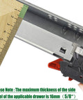 Close-up of Undermount Drawer Slides 12 Inch Full Extension Soft Close Concealed Runners Set 6 Pairs with ruler measurement