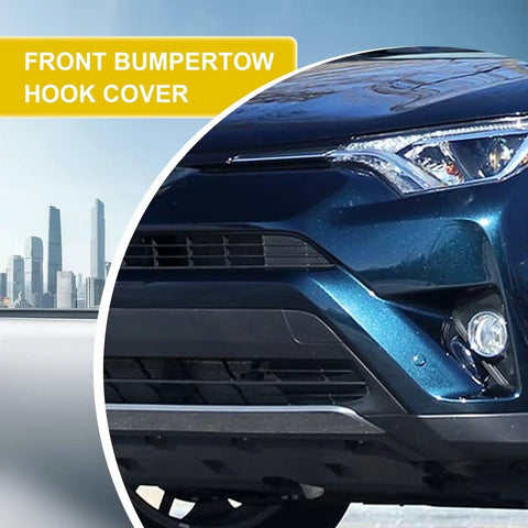 Toyota RAV4 Front Bumper Tow Hook Cover Matte Black Right Side Replacement For 2016 2017 2018 Models Direct Fit Easy Install Exterior Trim