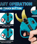 Hella Durable Brushless Pole Pruner With 8Ft Extension showing easy operation handle and cutting blade for tree trimming.