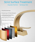 Dope Brushed Gold Bathroom Sink Faucet With Sleek Single Handle And Single Hole Install with labeled layers of finish