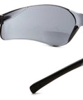 Ztek Safety Glasses S2520R15 With 1.5 Bifocal Reader, Gray Lens, Gray Frame, ANSI Z87 Plus Protection, side view
