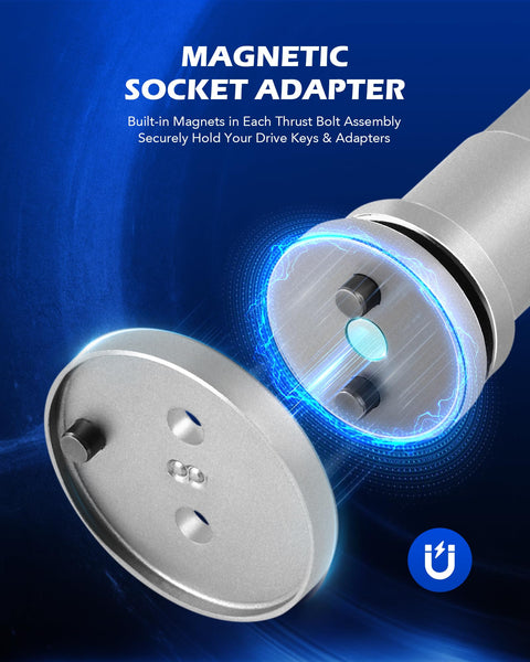 Magnetic socket adapter from 32 Piece Dual Brake Tool Set For Disc And Drum Brakes with caliper tools and pliers