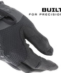 Close-up of 0.5mm AX-Suede Tactical Gloves With Tight Fit And Precision Feel For High Dexterity In Airsoft, Paintball, DIY And Work - Men's Large Black