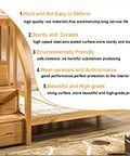 Wooden bunk bed with stairs, highlighting durability, sturdy design, and eco-friendly features in a bedroom setting.