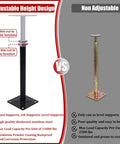 Adjustable design of Heavy Duty House Floor Jacks Solid As A Rock showing height adjustment features for crawl space use.