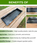 DIY Wooden Paver Molds Kit, 2 Pack Concrete Paver Molds For Pathways And Stepping Stones on a wooden surface
