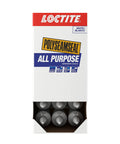 Box of All Purpose Adhesive Caulk Squeeze Tube White Sealant For DIY Projects Indoors And Outdoors, top view of tubes.